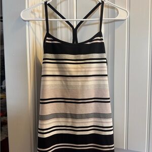 Lululemon Striped Black and Cream tank top